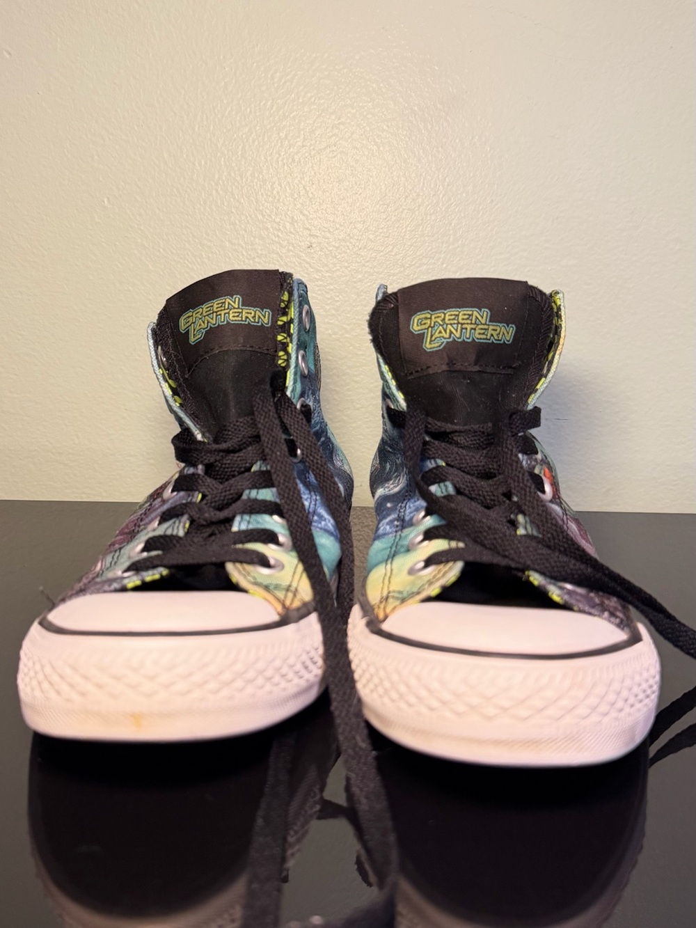 Mens Green Lantern Converse (black and green) size 8 women’s size 10